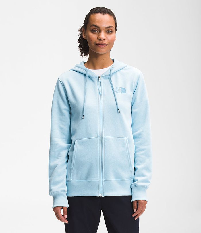 The North Face Hoodie Dames Half Dome Full Rits QRWK70834 - Blauw